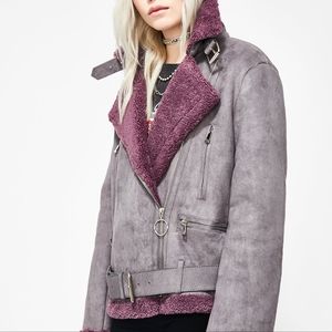 Wush Poppin' Aviator Jacket  Wet Seal size M